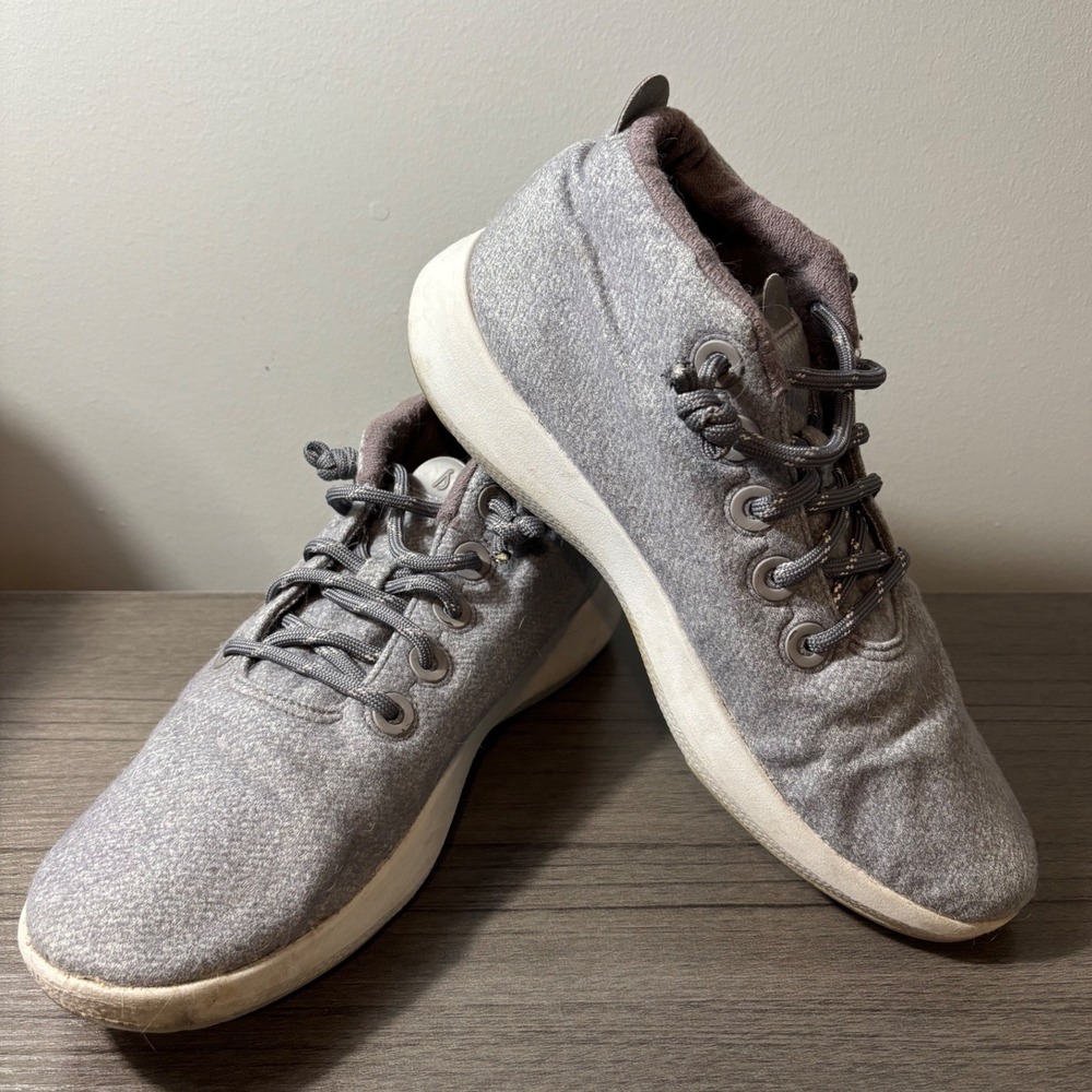 Allbirds Wool Runner-Up Mizzle Medium‎ Gray High Top Sneaker Men's Size 12